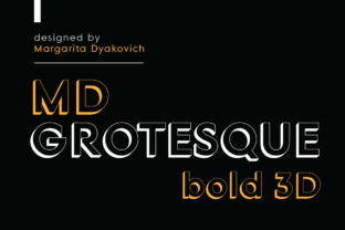 MD Grotesque Bold 3D for Branding and Design